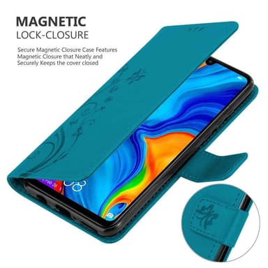 Huawei P30 LITE Suojakuori Lompakkokotelo (Sininen)