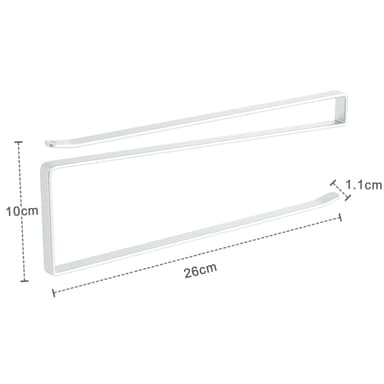 2x Keittiön rullapidike Paperirullan pidike (valkoinen)