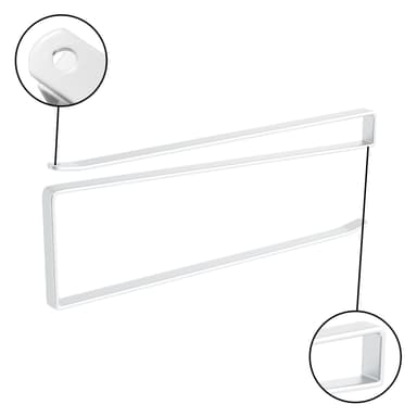 2x Keittiön rullapidike Paperirullan pidike (valkoinen)
