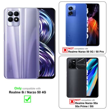 Realme 8i / Narzo 50 4G 3x Suojakalvo Karkaistu lasi