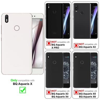 BQ Aquaris X Suojakuori Lompakkokotelo (Punainen)