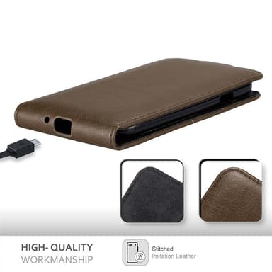 Samsung Galaxy S4 Suojakuori Lompakkokotelo (Ruskea)