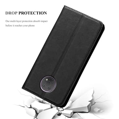 Nokia G10 / G20 Suojakuori Lompakkokotelo (Musta)