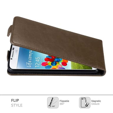 Samsung Galaxy S4 Suojakuori Lompakkokotelo (Ruskea)