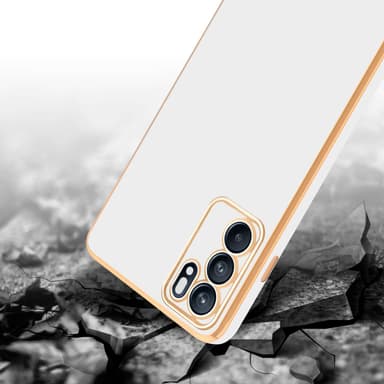 Oppo Reno6 5G Suojakuori Case Cover (Valkoinen)