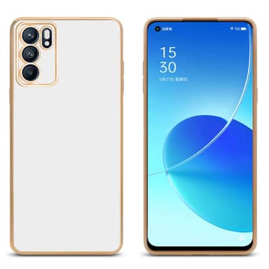 Oppo Reno6 5G Suojakuori Case Cover (Valkoinen)