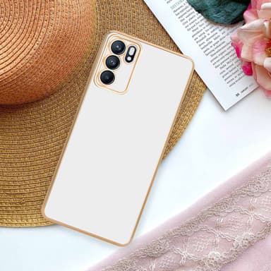 Oppo Reno6 5G Suojakuori Case Cover (Valkoinen)