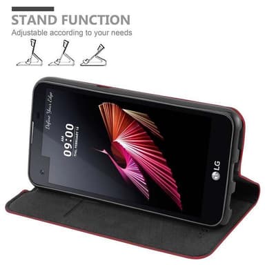 LG X SCREEN Suojakuori Lompakkokotelo (Punainen)