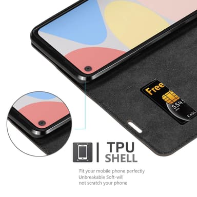 Google PIXEL 4A Suojakuori Lompakkokotelo (Ruskea)