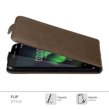 Nokia 2.1 Suojakuori Lompakkokotelo (Ruskea)