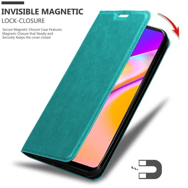Oppo A94 5G Suojakuori Lompakkokotelo (Turkoosi)