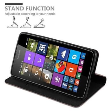 Nokia Lumia 540 Suojakuori Lompakkokotelo (Ruskea)