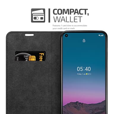 Nokia 5.4 Suojakuori Lompakkokotelo (Musta)