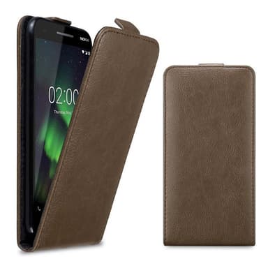 Nokia 2.1 Suojakuori Lompakkokotelo (Ruskea)