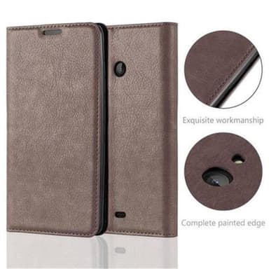 Nokia Lumia 540 Suojakuori Lompakkokotelo (Ruskea)