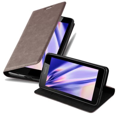 Nokia Lumia 540 Suojakuori Lompakkokotelo (Ruskea)
