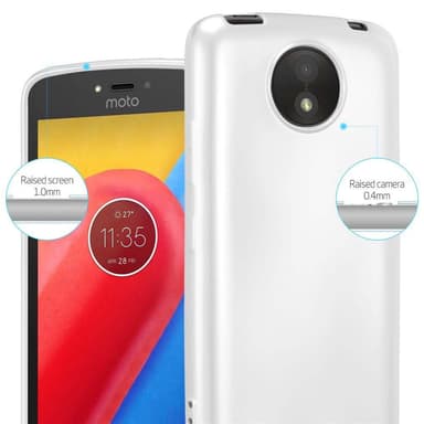 Motorola MOTO C PLUS Suojakuori Kotelo (Hopea)