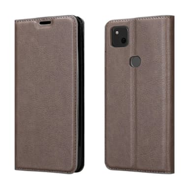 Google PIXEL 4A Suojakuori Lompakkokotelo (Ruskea)
