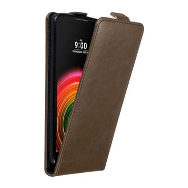 LG X POWER Suojakuori Lompakkokotelo (Ruskea)