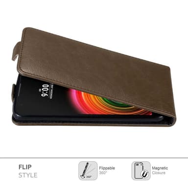 LG X POWER Suojakuori Lompakkokotelo (Ruskea)