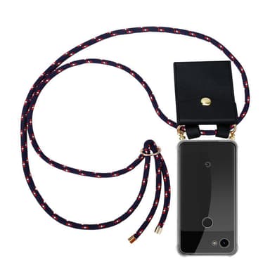 Google PIXEL 3A Suojakuori Kotelo Ketju (Sininen)