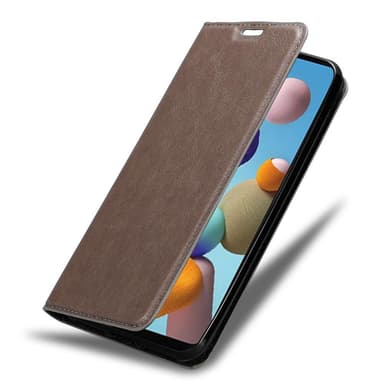 Samsung Galaxy A21s Suojakuori Lompakkokotelo (Ruskea)