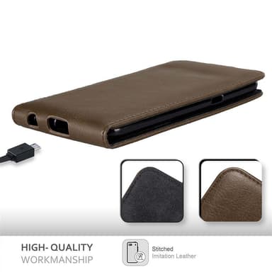 LG X POWER Suojakuori Lompakkokotelo (Ruskea)