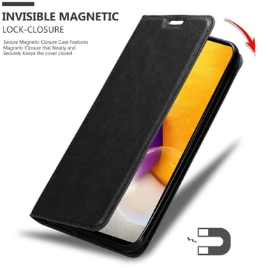 Samsung Galaxy A73 5G Suojakuori Lompakkokotelo (Musta)