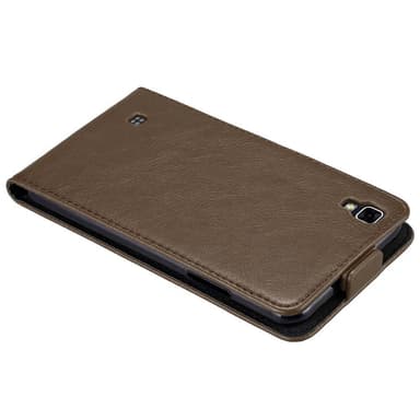 LG X POWER Suojakuori Lompakkokotelo (Ruskea)