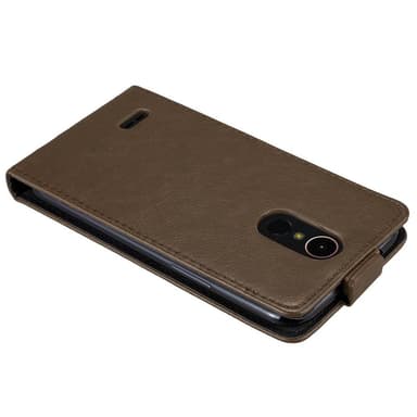 LG K10 2017 Suojakuori Lompakkokotelo (Ruskea)