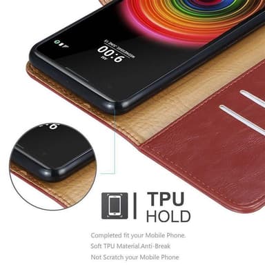 LG X POWER Suojakuori Lompakkokotelo (Punainen)