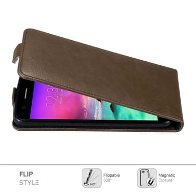 LG K10 2017 Suojakuori Lompakkokotelo (Ruskea)