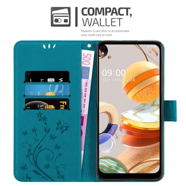 LG K61 Suojakuori Lompakkokotelo (Sininen)
