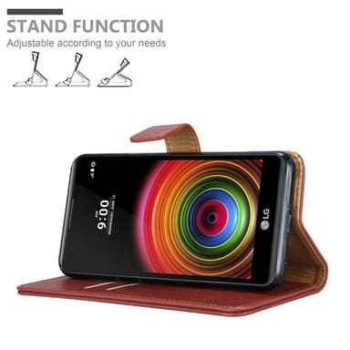 LG X POWER Suojakuori Lompakkokotelo (Punainen)