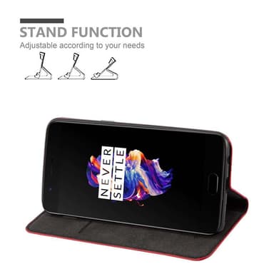 OnePlus 5 Suojakuori Lompakkokotelo (Punainen)
