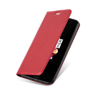 OnePlus 5 Suojakuori Lompakkokotelo (Punainen)