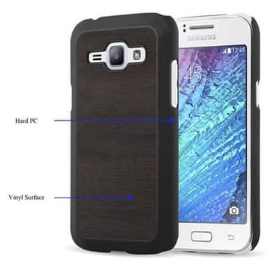 Samsung Galaxy J1 2015 Suojakuori Kotelo (Musta)