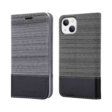 iPhone 14 PLUS Suojakuori Lompakkokotelo (harmaa)