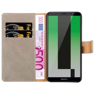 Huawei MATE 10 LITE Suojakuori Lompakkokotelo (Ruskea)