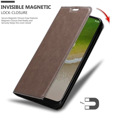 Nokia G50 5G Suojakuori Lompakkokotelo (Ruskea)
