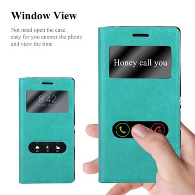 Lompakkokotelo Sony Xperia M2 / M2 AQUA Case (Turkoosi)