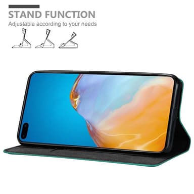 Huawei P40 Suojakuori Lompakkokotelo (Turkoosi)