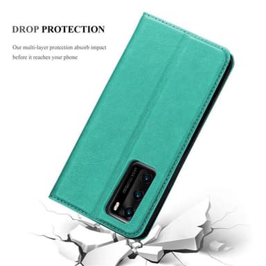 Huawei P40 Suojakuori Lompakkokotelo (Turkoosi)