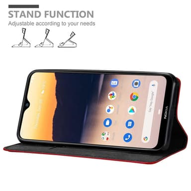Nokia 2.3 Suojakuori Lompakkokotelo (Punainen)