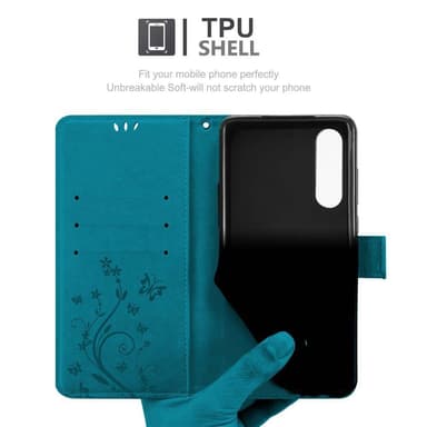 Huawei P30 Suojakuori Lompakkokotelo (Sininen)