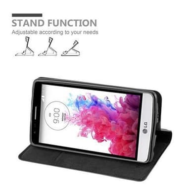 LG G3 MINI / G3 S Suojakuori Lompakkokotelo (Musta)