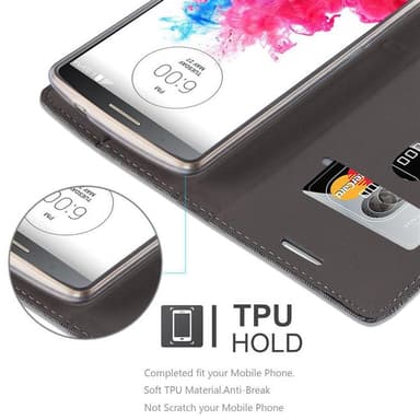 LG G3 Suojakuori Lompakkokotelo (harmaa)