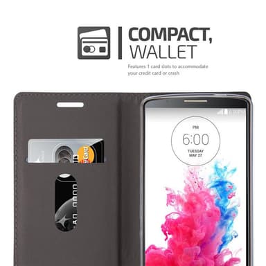 LG G3 Suojakuori Lompakkokotelo (harmaa)