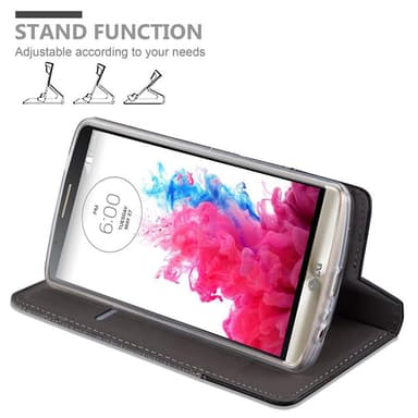 LG G3 Suojakuori Lompakkokotelo (harmaa)