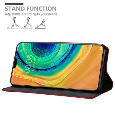 Huawei MATE 30 Suojakuori Lompakkokotelo (Punainen)